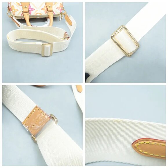 Auth LOUIS VUITTON Speedy 20 Bandouliere White&Orange Monogram Canvas 3117-1092 - Picture 8 of 12